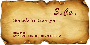 Sorbán Csongor névjegykártya
