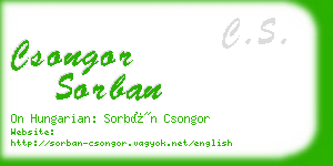 csongor sorban business card